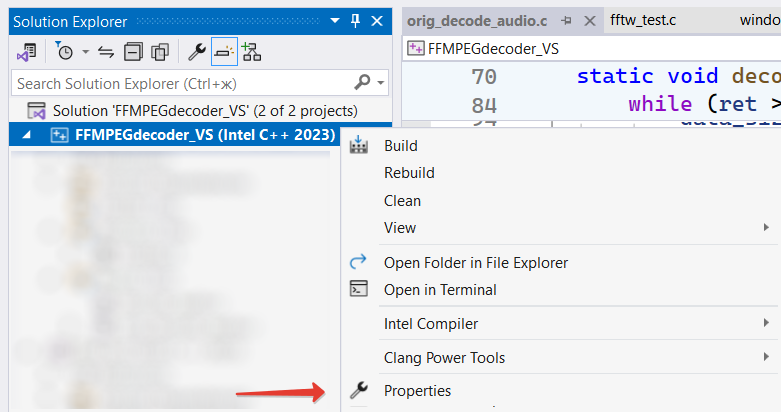 Visual Studio Project Properties