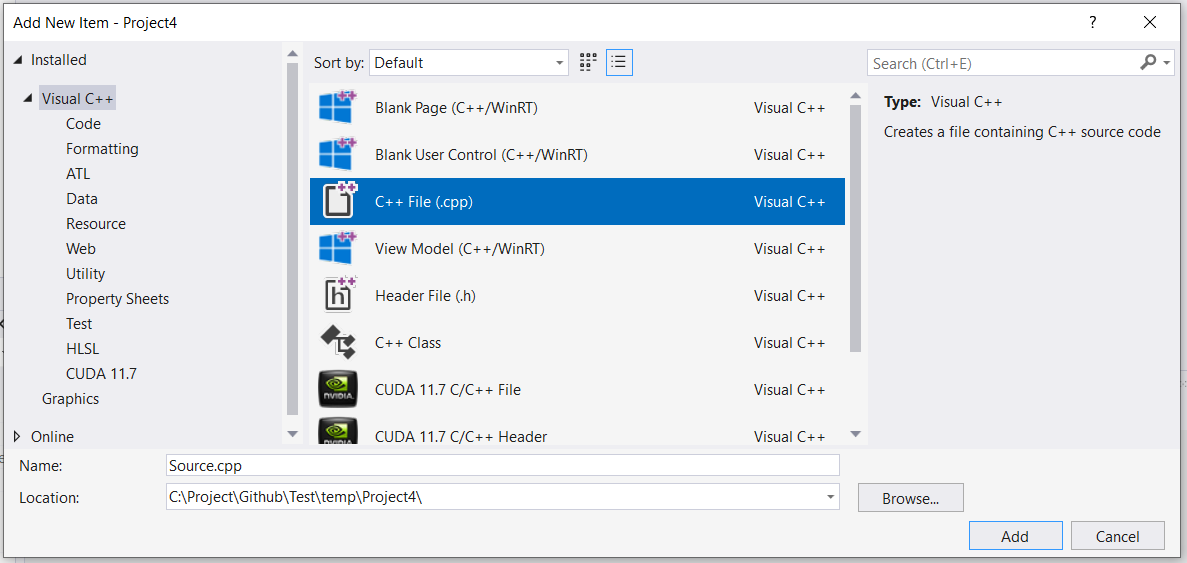 Visual Studio Installation File Type